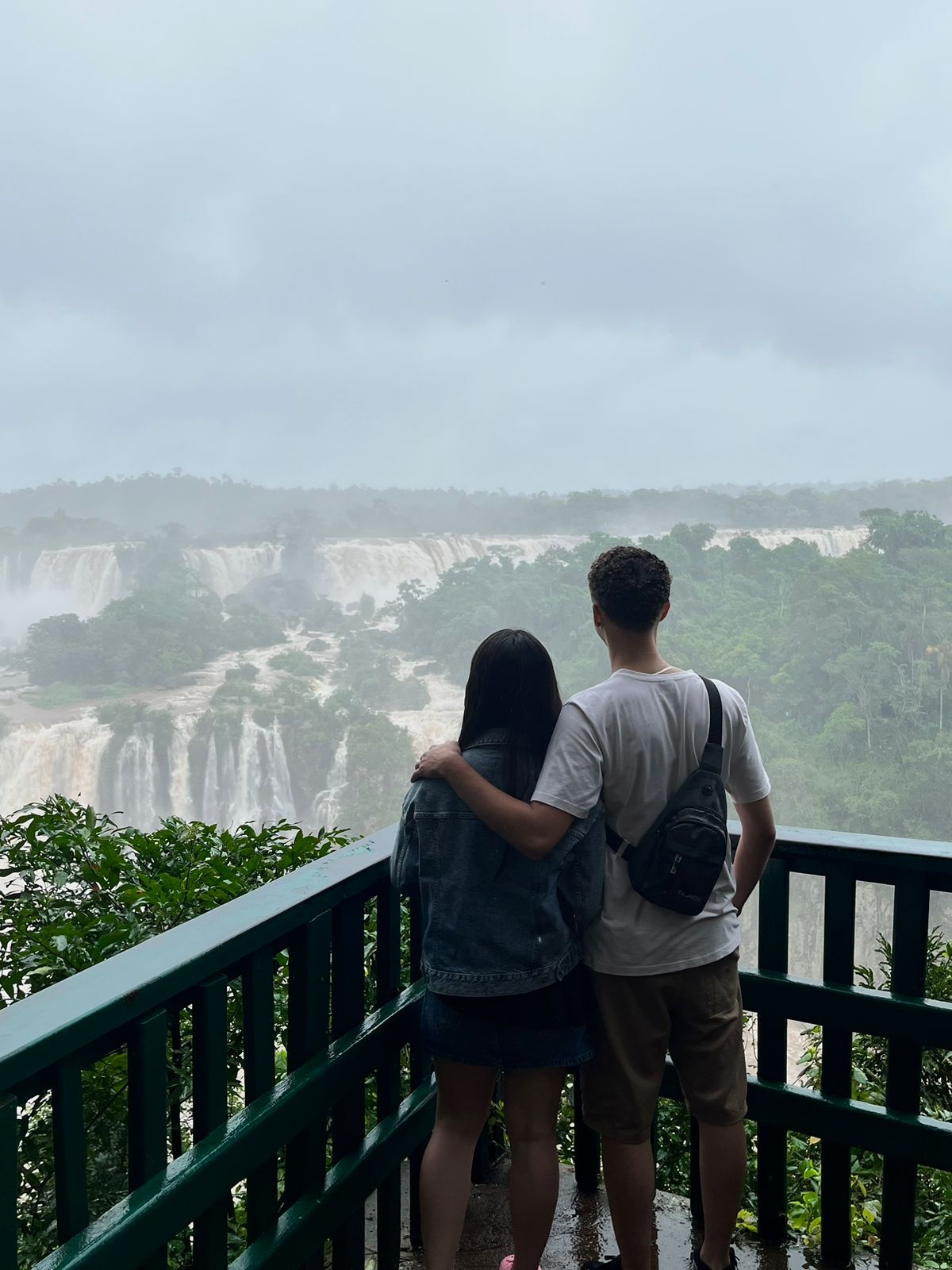 Nós dois juntos nas Cataratas do Iguaçu